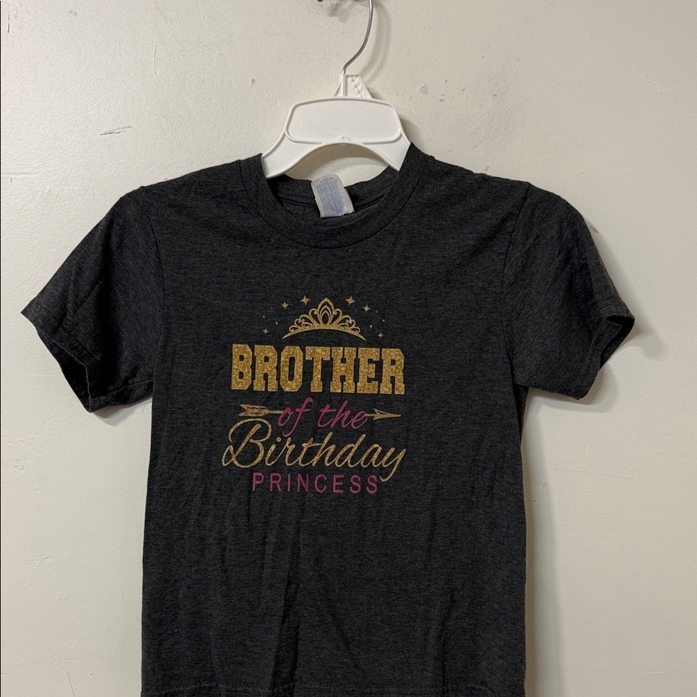 Port and Company Kids T-Shirt - brother of the birthday princess